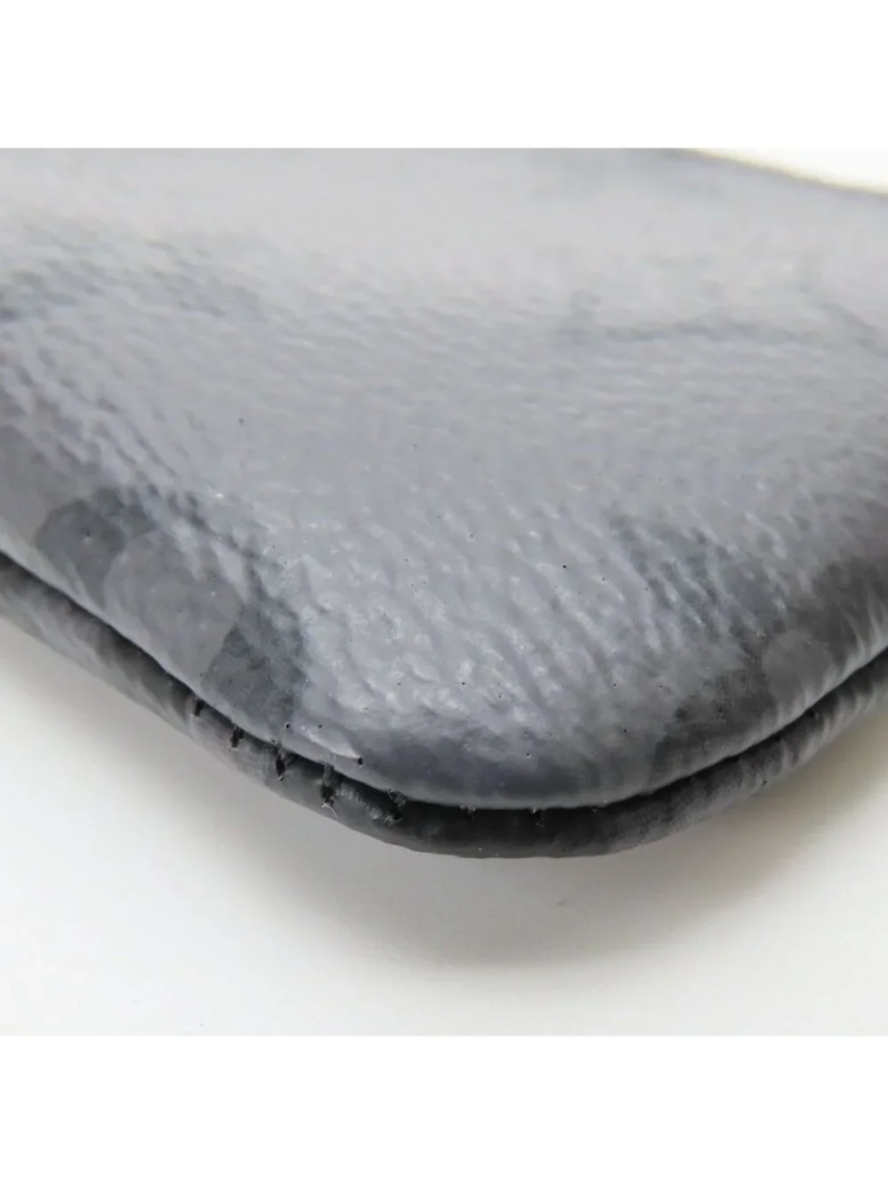 Louis Vuitton Coin Case Pochette Cles Monogram Eclipse Gray Black Silver
